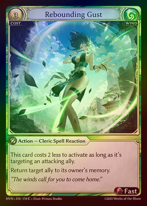 【FOIL】[Wind] Rebounding Gust [HVN-170-C]