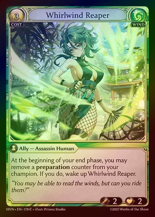 【FOIL】[Wind] Whirlwind Reaper [HVN-178-C]