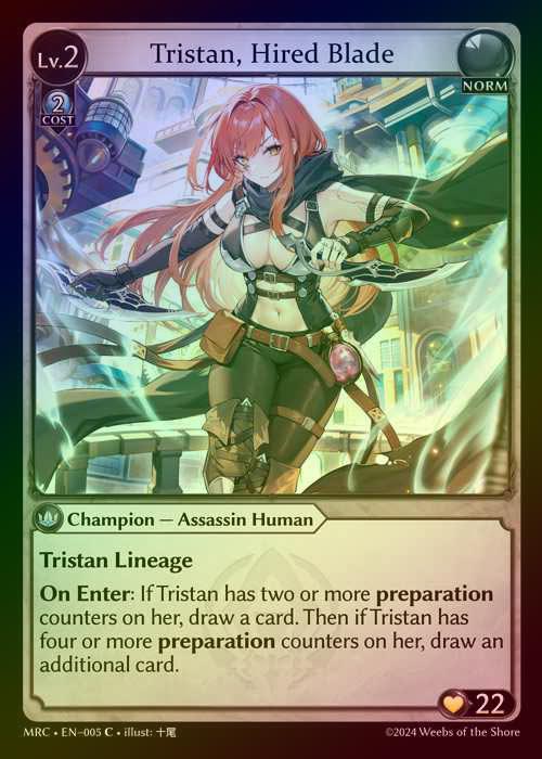 【FOIL】[Norm] Tristan, Hired Blade [MRC005-C]