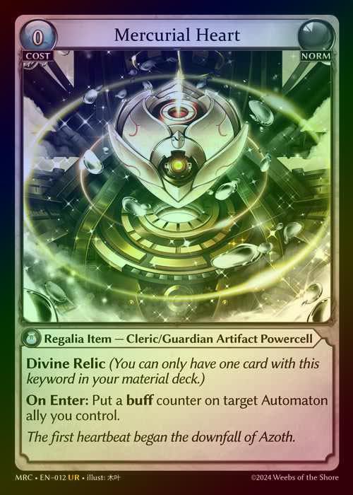 【FOIL】[Norm] Mercurial Heart [MRC012-UR]