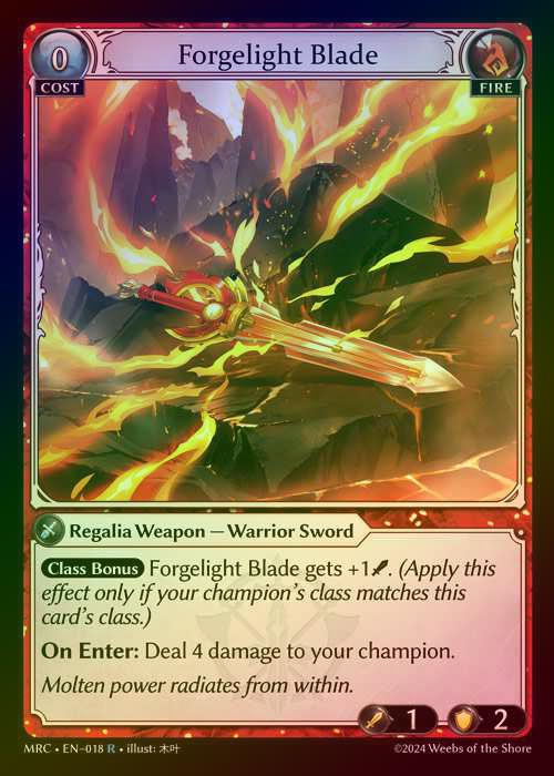 【FOIL】[Fire] Forgelight Blade [MRC018-R]