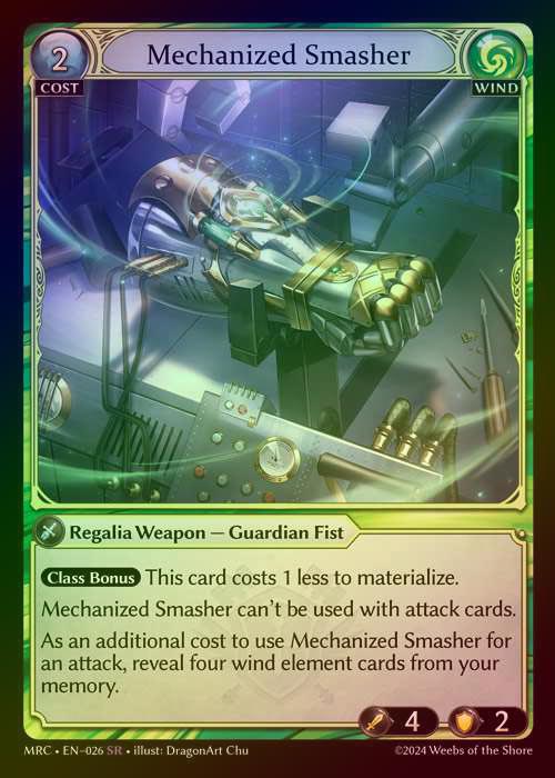 【FOIL】[Wind] Mechanized Smasher [MRC026-SR]