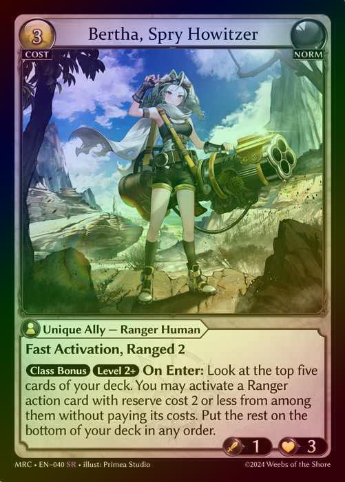 【FOIL】[Norm] Bertha, Spry Howitzer [MRC040-SR]