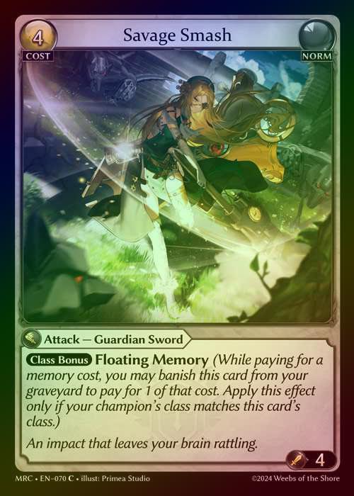 【FOIL】[Norm] Savage Smash [MRC070-C]