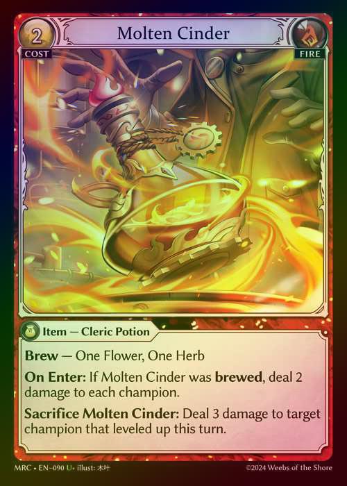 【FOIL】[Fire] Molten Cinder [MRC090-U]