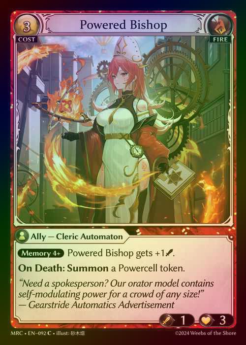 【FOIL】[Fire] Powered Bishop [MRC092-C]