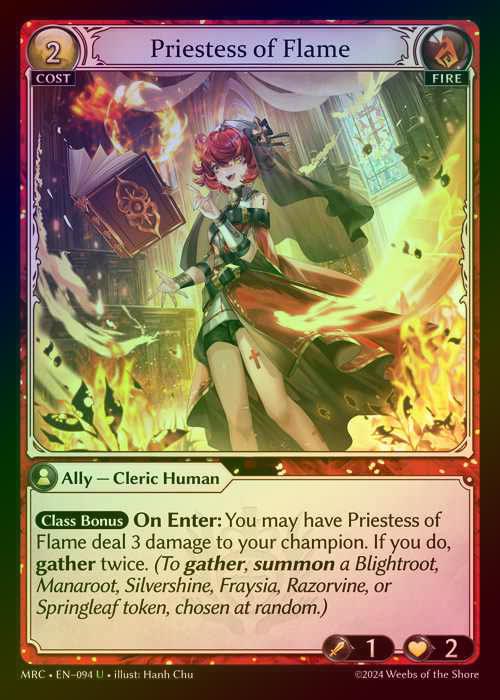 【FOIL】[Fire] Priestess of Flame [MRC094-U]