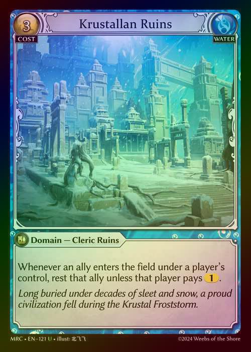 【FOIL】[Water] Krustallan Ruins [MRC121-U]