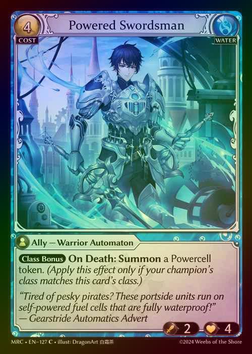 【FOIL】[Water] Powered Swordsman [MRC127-C]