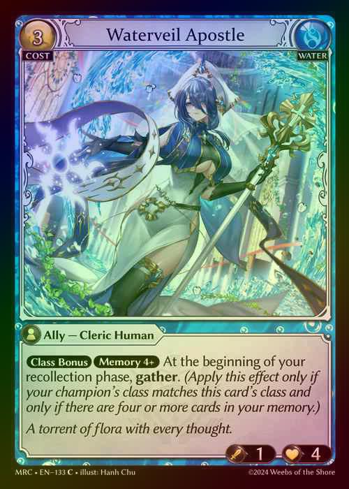 【FOIL】[Water] Waterveil Apostle [MRC133-C]