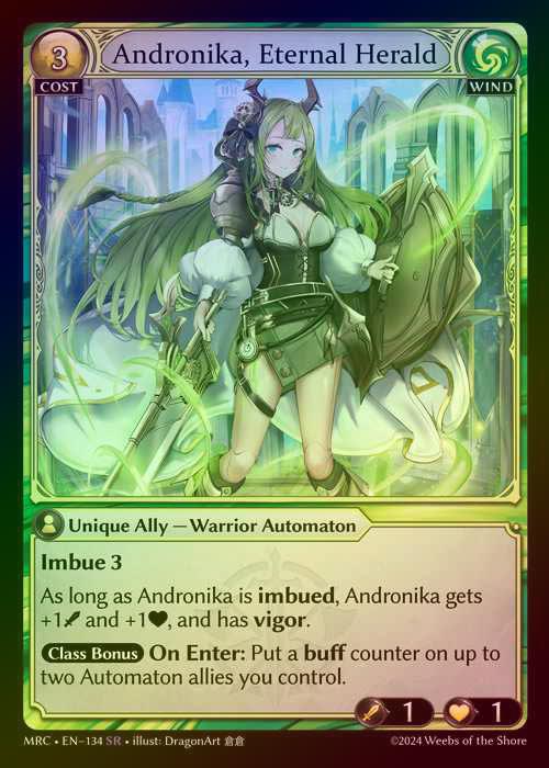 【FOIL】[Wind] Andronika, Eternal Herald [MRC134-SR]