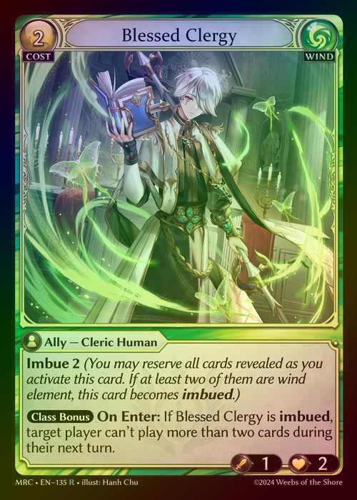 【FOIL】[Wind] Blessed Clergy [MRC135-R]