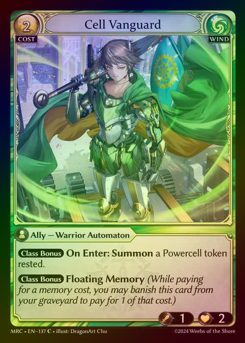 【FOIL】[Wind] Cell Vanguard [MRC137-C]