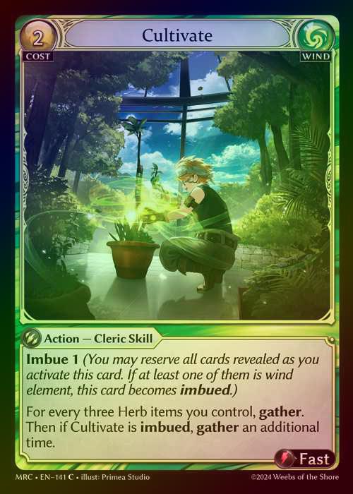 【FOIL】[Wind] Cultivate [MRC141-C]