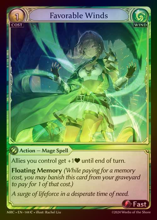 【FOIL】[Wind] Favorable Winds [MRC144-C]