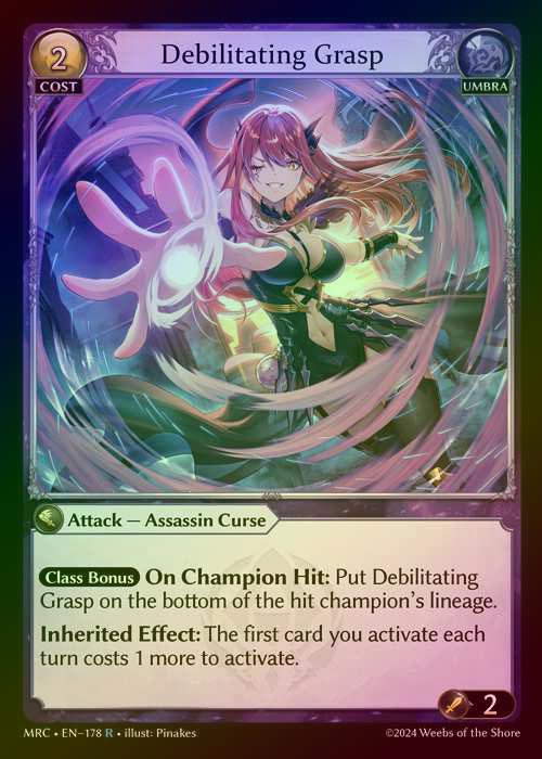 【FOIL】[Umbra] Debilitating Grasp [MRC178-R]