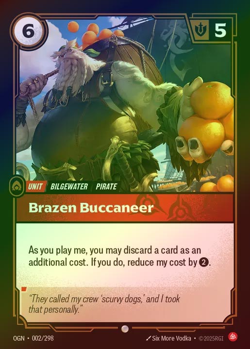 【FOIL】[Fury] Brazen Buccaneer [OGN-002-C]