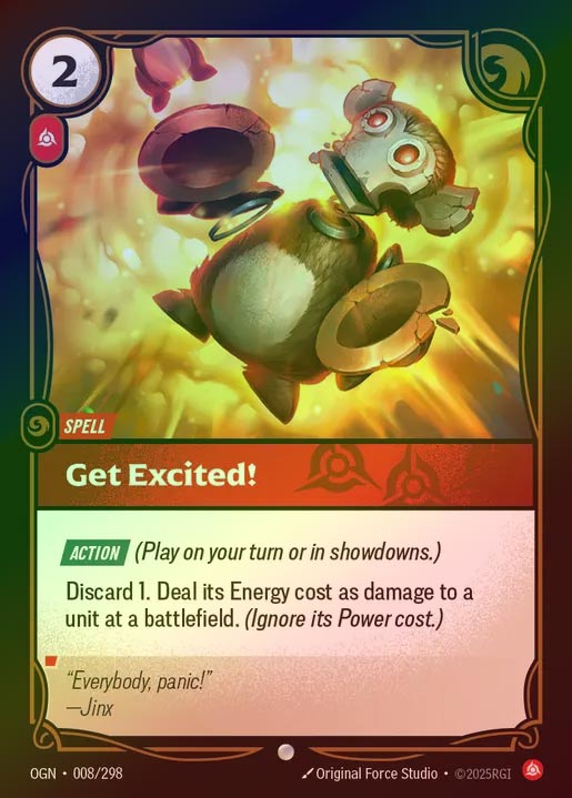 【FOIL】[Fury] Get Excited! [OGN-008-C]