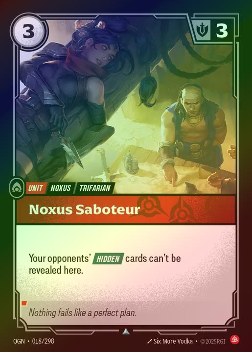 【FOIL】[Fury] Noxus Saboteur [OGN-018-U]