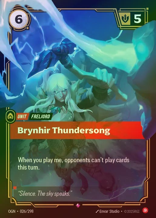【FOIL】[Fury] Brynhir Thundersong [OGN-026-R]