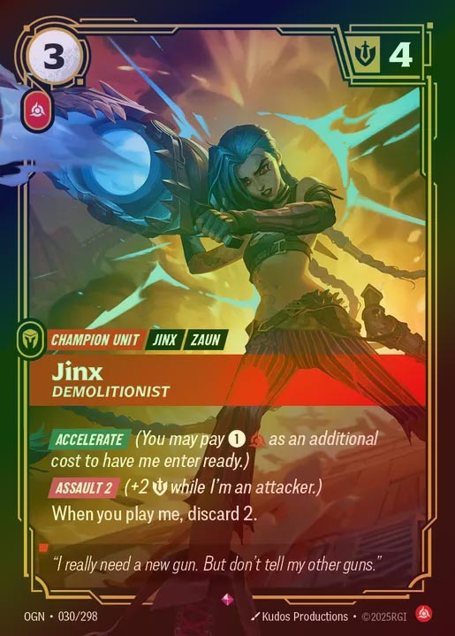 【FOIL】[Fury] Jinx, Demolitionist [OGN-030-R]