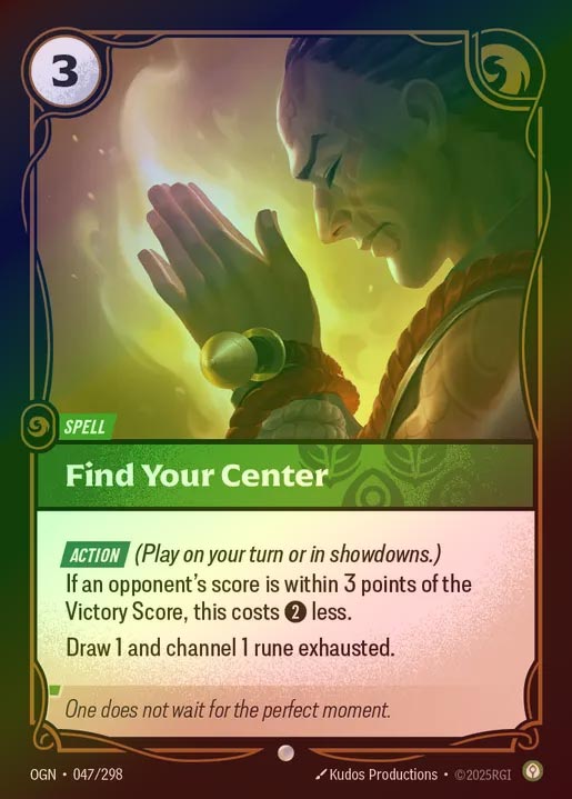 【FOIL】[Calm] Find Your Center [OGN-047-C]