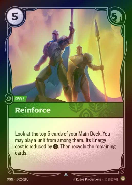 【FOIL】[Calm] Reinforce [OGN-062-U]