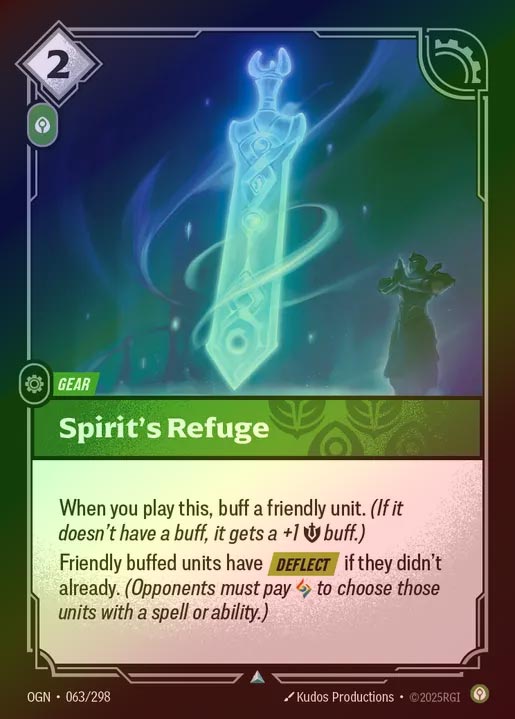 【FOIL】[Calm] Spirit's Refuge [OGN-063-U]