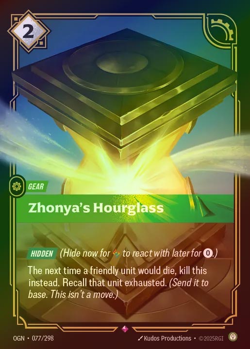【FOIL】[Calm] Zhonya's Hourglass [OGN-077-R]