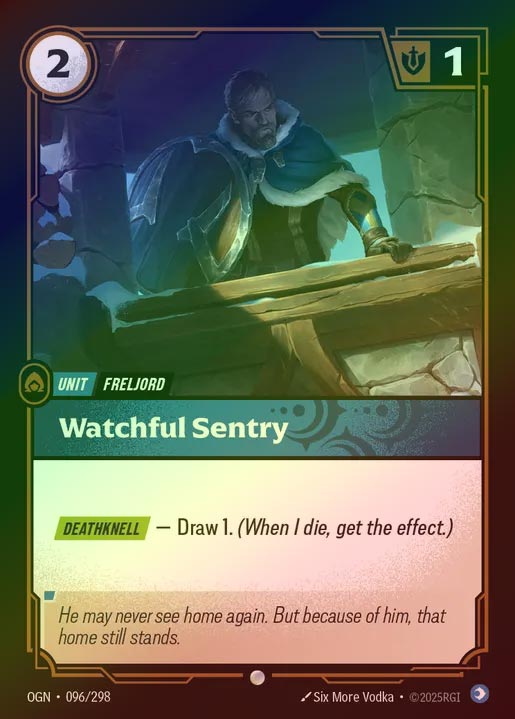 【FOIL】[Mind] Watchful Sentry [OGN-096-C]