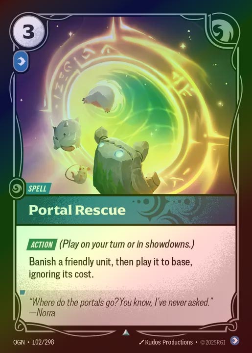 【FOIL】[Mind] Portal Rescue [OGN-102-U]