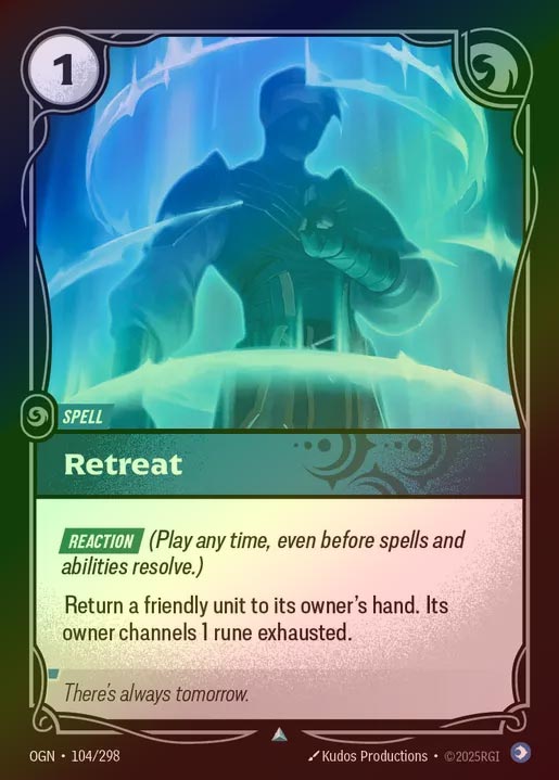 【FOIL】[Mind] Retreat [OGN-104-U]