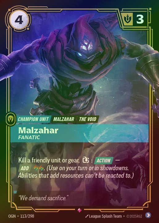 【FOIL】[Mind] Malzahar, Fanatic [OGN-113-R]