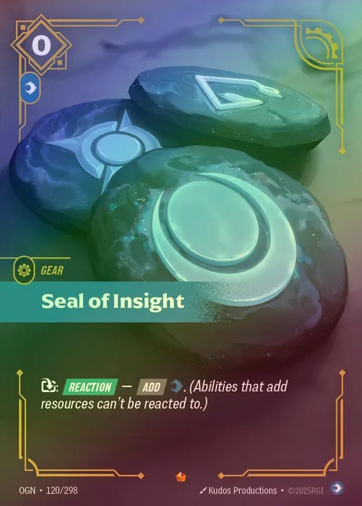 【FOIL】[Mind] Seal of Insight [OGN-120-E]
