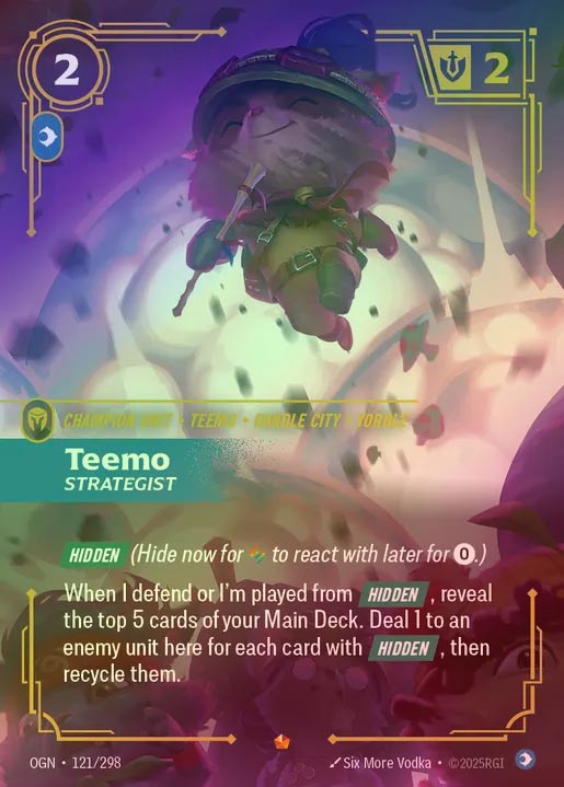 【FOIL】[Mind] Teemo, Strategist [OGN-121-E]
