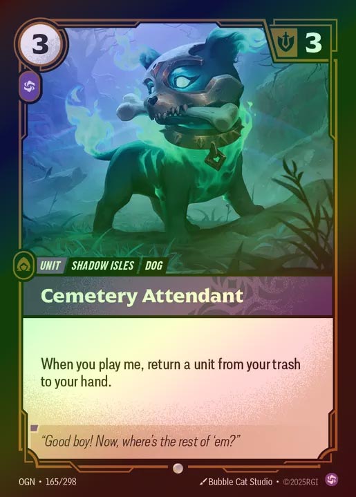 【FOIL】[Chaos] Cemetery Attendant [OGN-165-C]