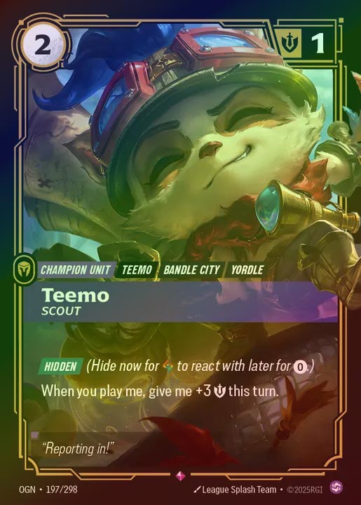 【FOIL】[Chaos] Teemo, Scout [OGN-197-R]