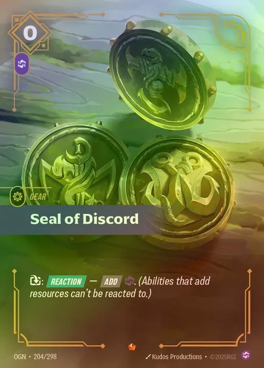 【FOIL】[Chaos] Seal of Discord [OGN-204-E]