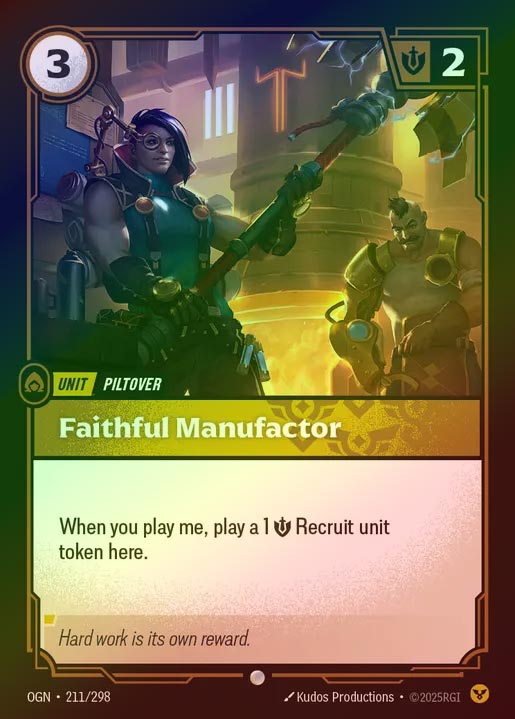 【FOIL】[Order] Faithful Manufactor [OGN-211-C]