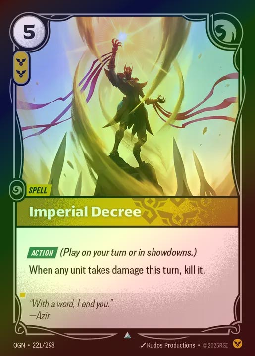 【FOIL】[Order] Imperial Decree [OGN-221-U]