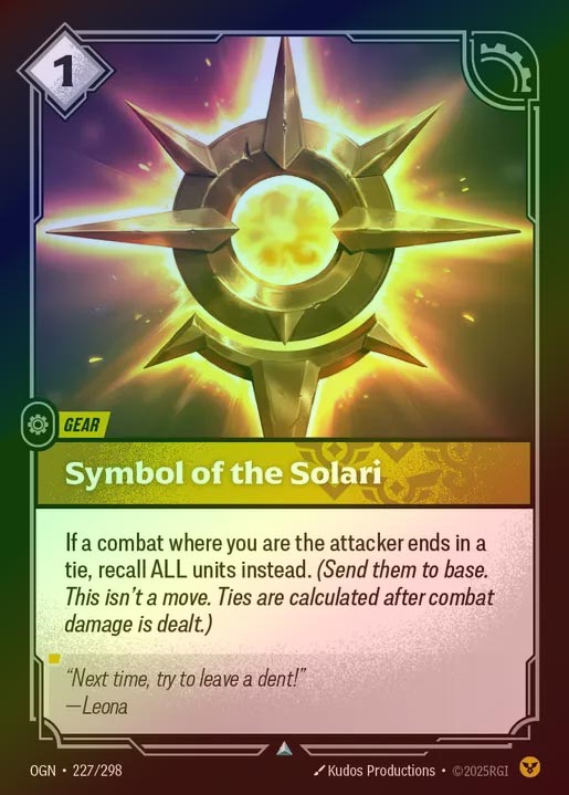 【FOIL】[Order] Symbol of the Solari [OGN-227-U]