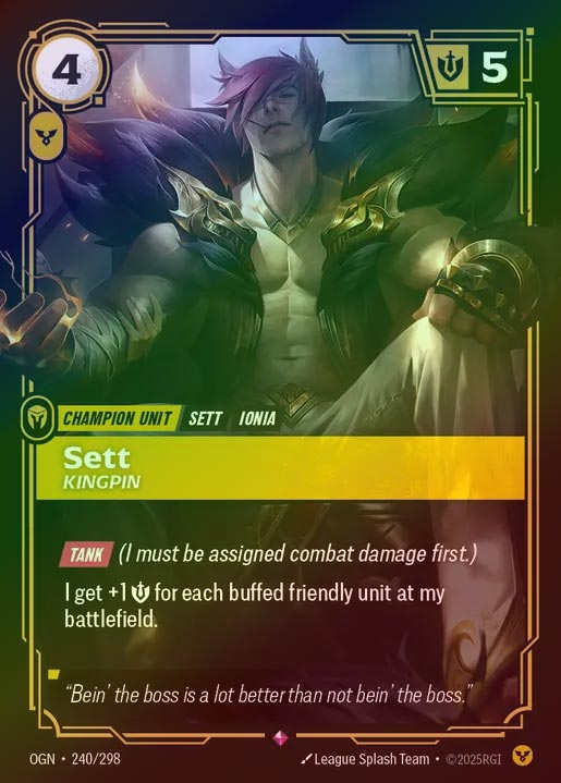 【FOIL】[Order] Sett, Kingpin [OGN-240-R]