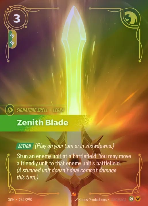 【FOIL】[Calm Order] Zenith Blade [OGN-262-E]