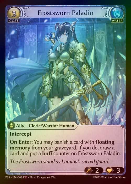 【FOIL】[Water] Frostsworn Paladin [P23-002-PR]