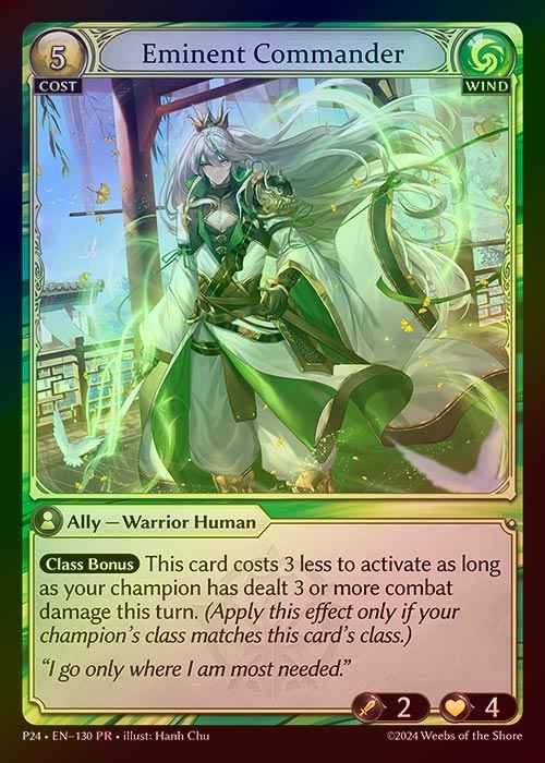 【FOIL】[Wind] Eminent Commander [P24-130-PR]