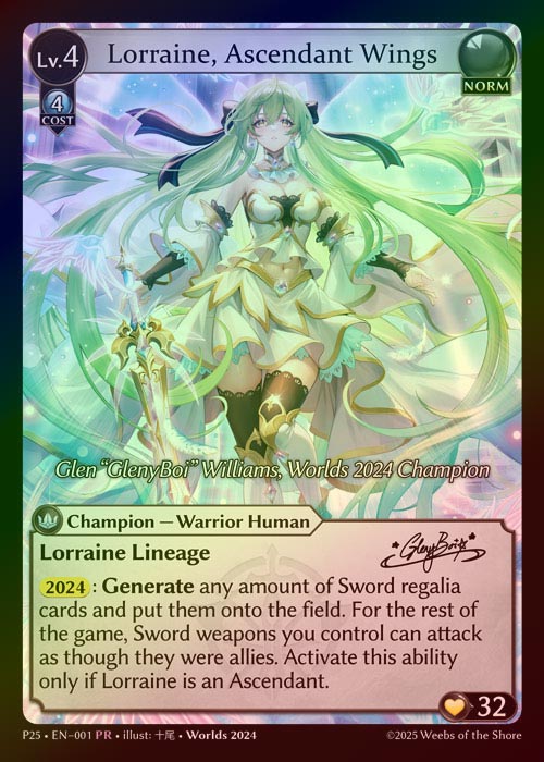 【FOIL】[Crux] Lorraine, Ascendant Wings [P25-001-PR]