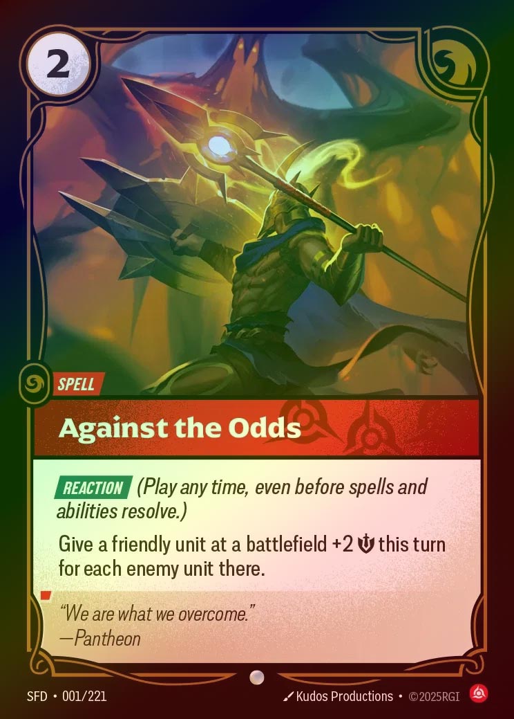 【FOIL】[Fury] Against the Odds [SFD-001-C]