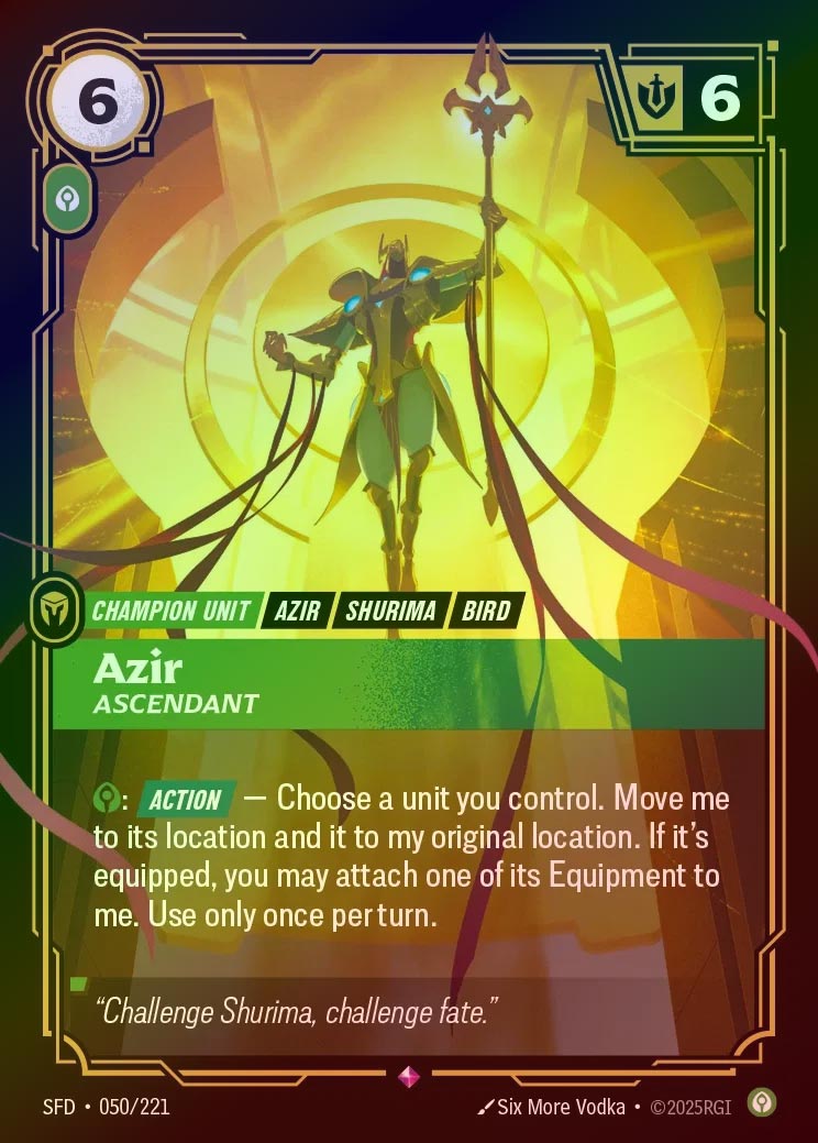 【FOIL】[Calm] Azir, Ascendant [SFD-050-R]