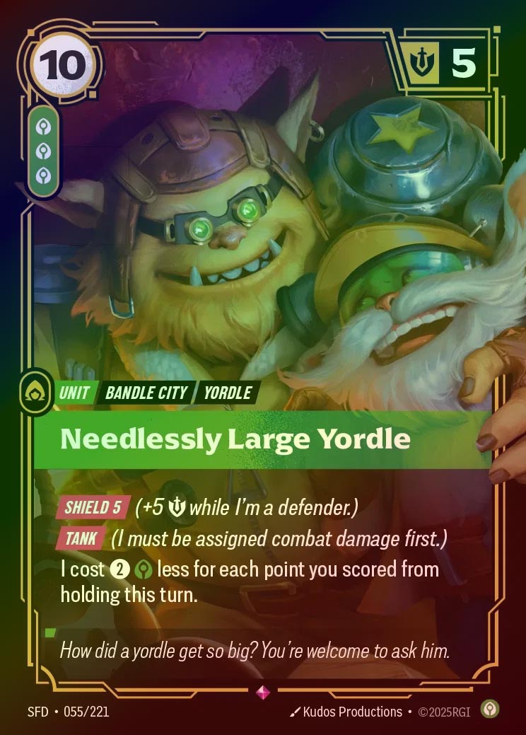 【FOIL】[Calm] Needlessly Large Yordle [SFD-055-R]