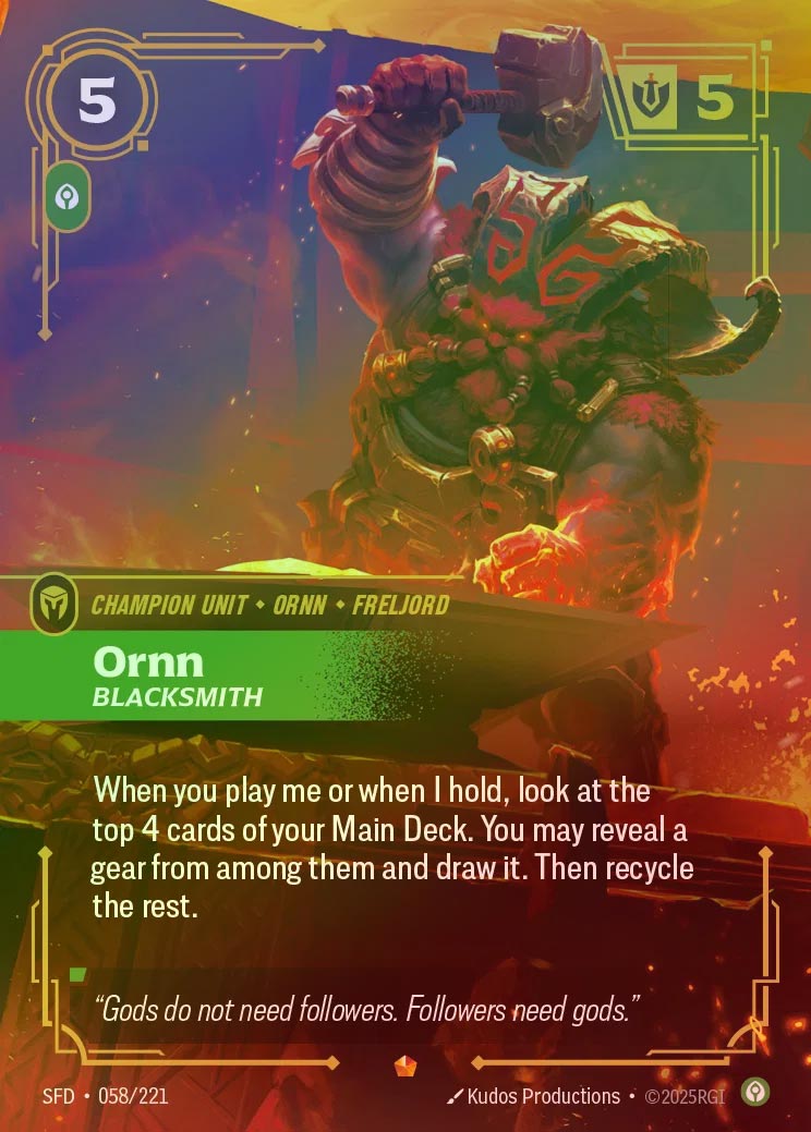 【FOIL】[Calm] Ornn, Blacksmith [SFD-058-E]